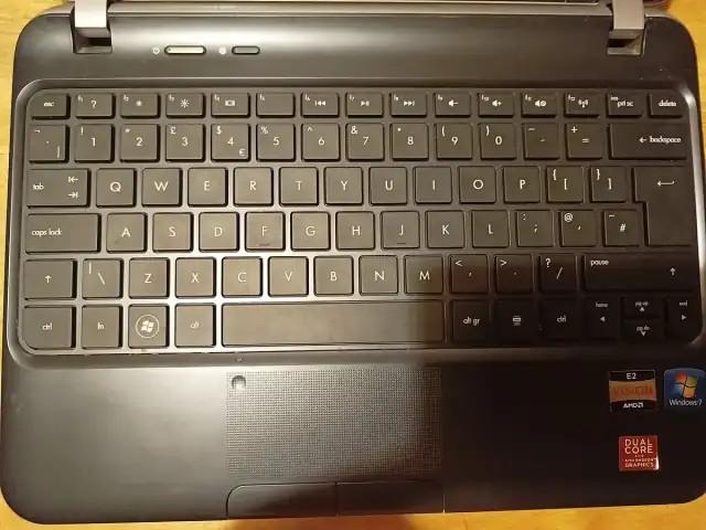 Hewlett Packard Pavilion dm1 laptop keyboard and touchpad