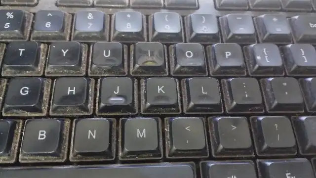 Computer keyboard... dusty and black