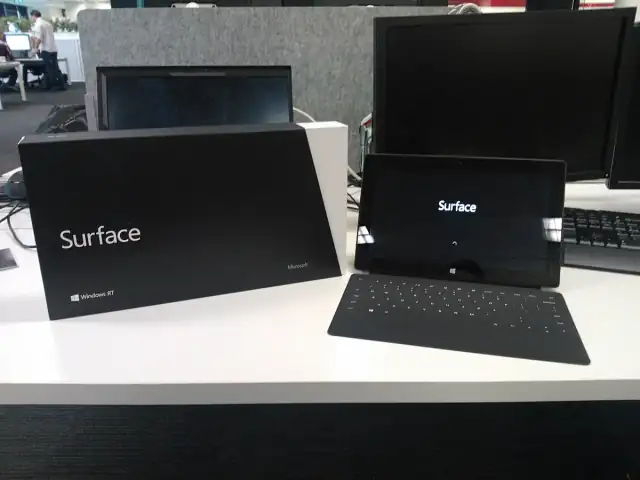 Microsoft Surface tablet computer and its box