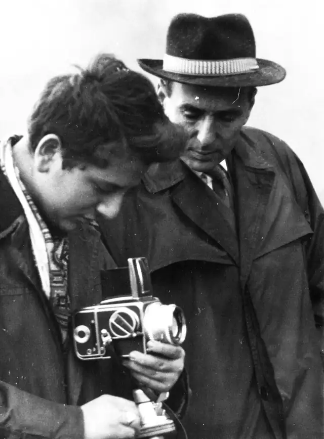Hat, movie camera, photography, camera Fortepan 2596
