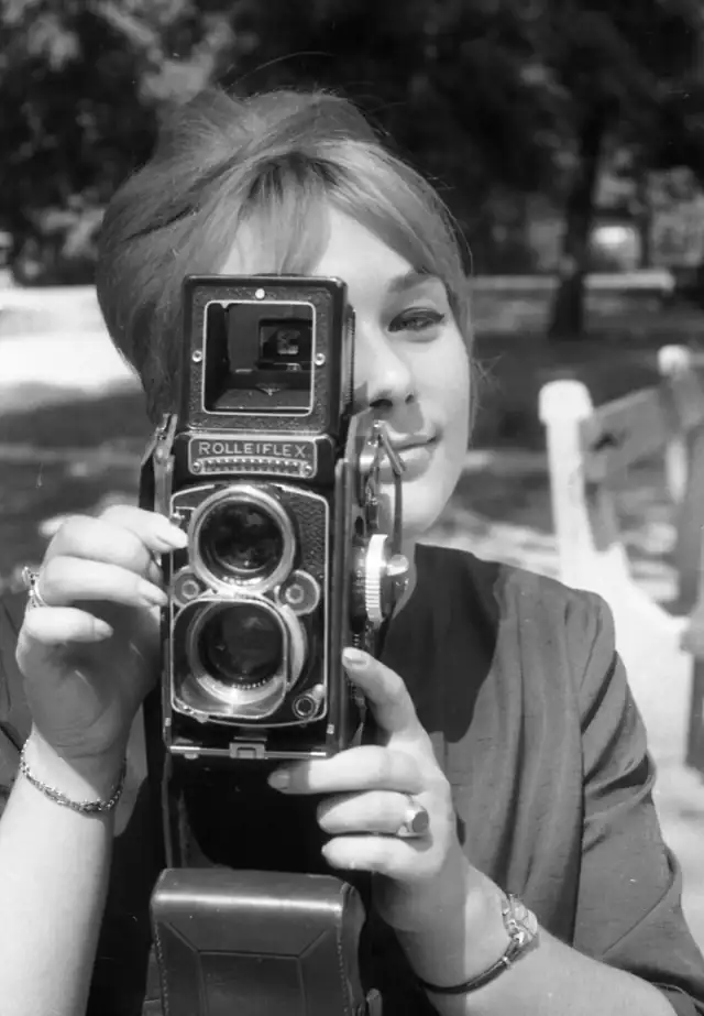 Camera, portrait, photography, Rolleiflex brand Fortepan 31939