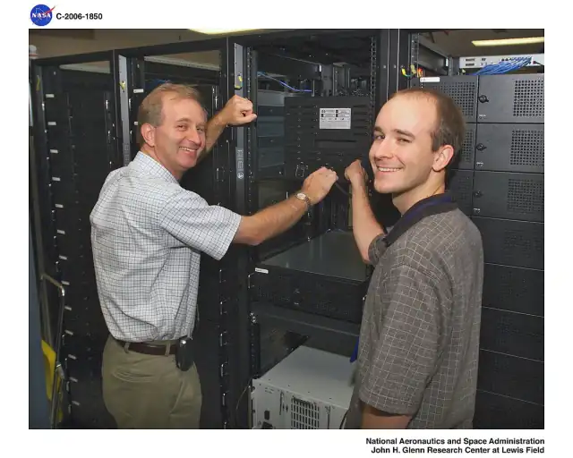A NASA computer server farm a