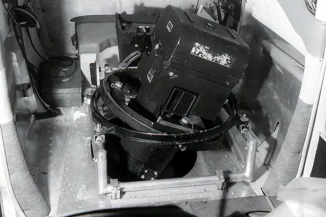 C.1950. Oblique aerial photography camera in plane. (35426411132)