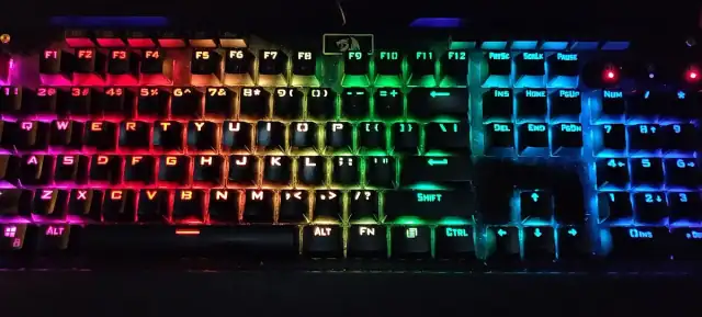Computer keyboard rainbow