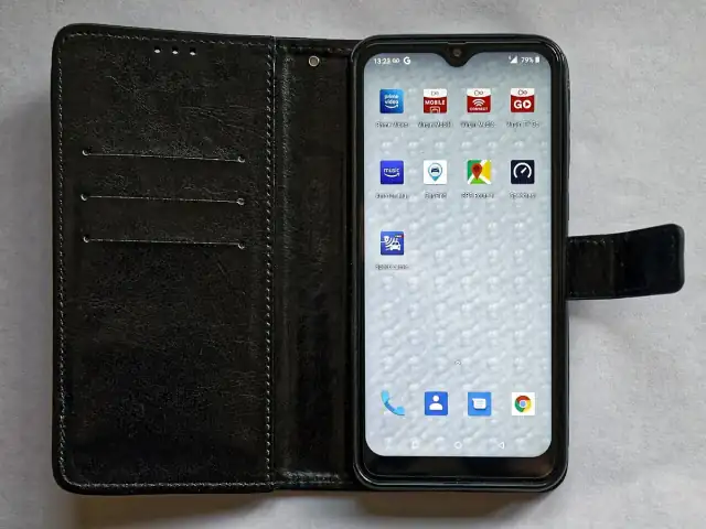 Blackview A60 Smartphone Android mobile phone and folio case