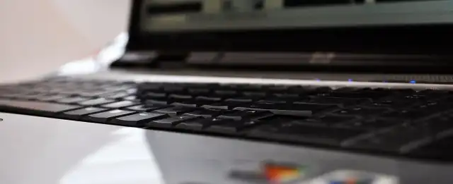 HP Pavilion Computer laptop keyboard closeup