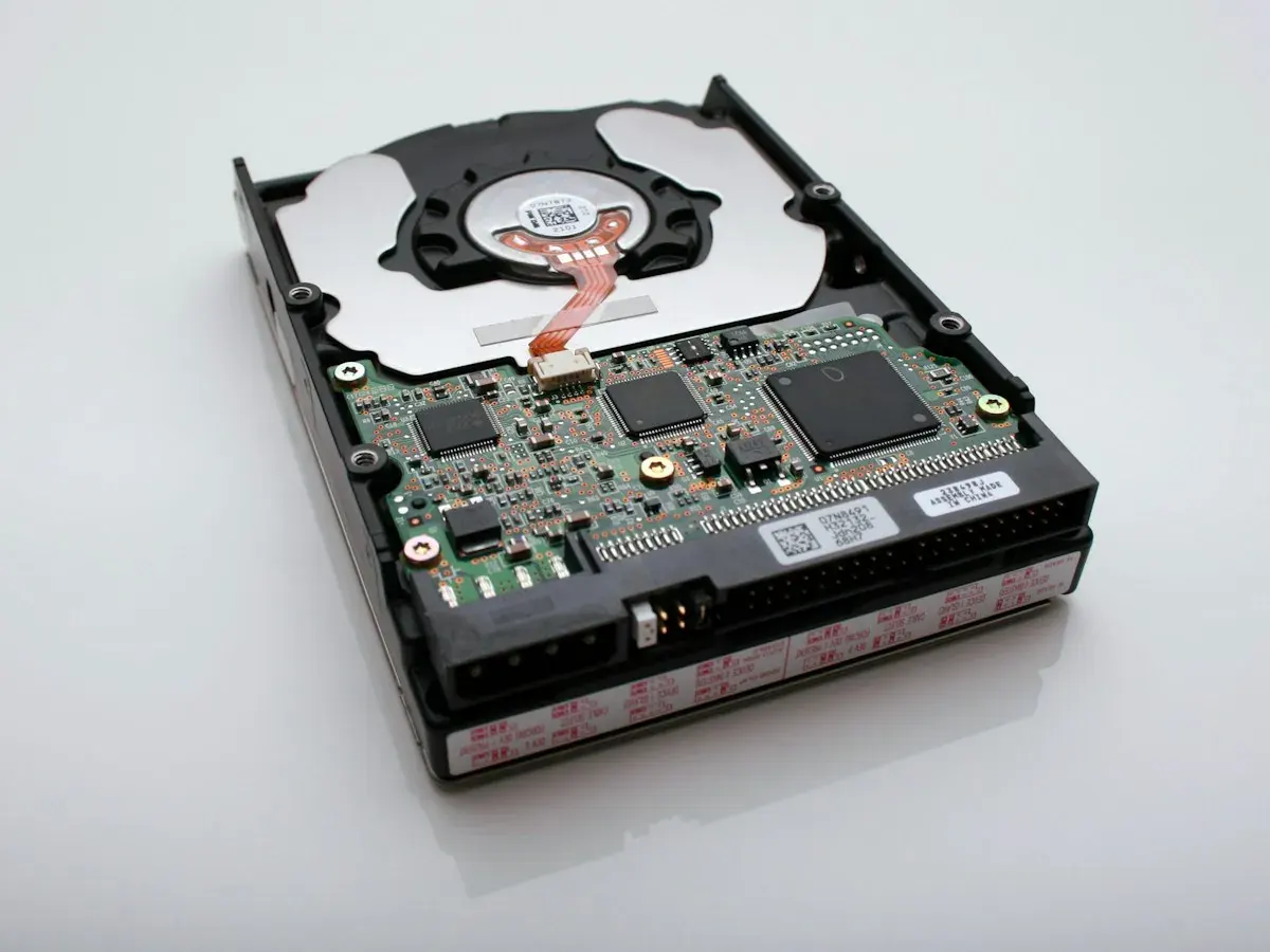 A portable storage device on a desk